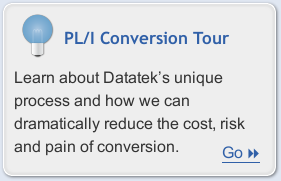 Learn more about Datatek's Automated PL/I Conversion Service